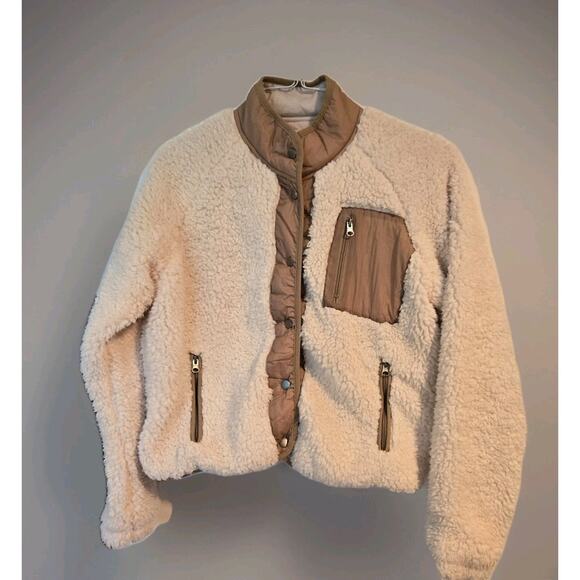 Thread & Supply Lakeport Sherpa Jacket, Creme Size SMALL EUC! - Picture 2 of 9